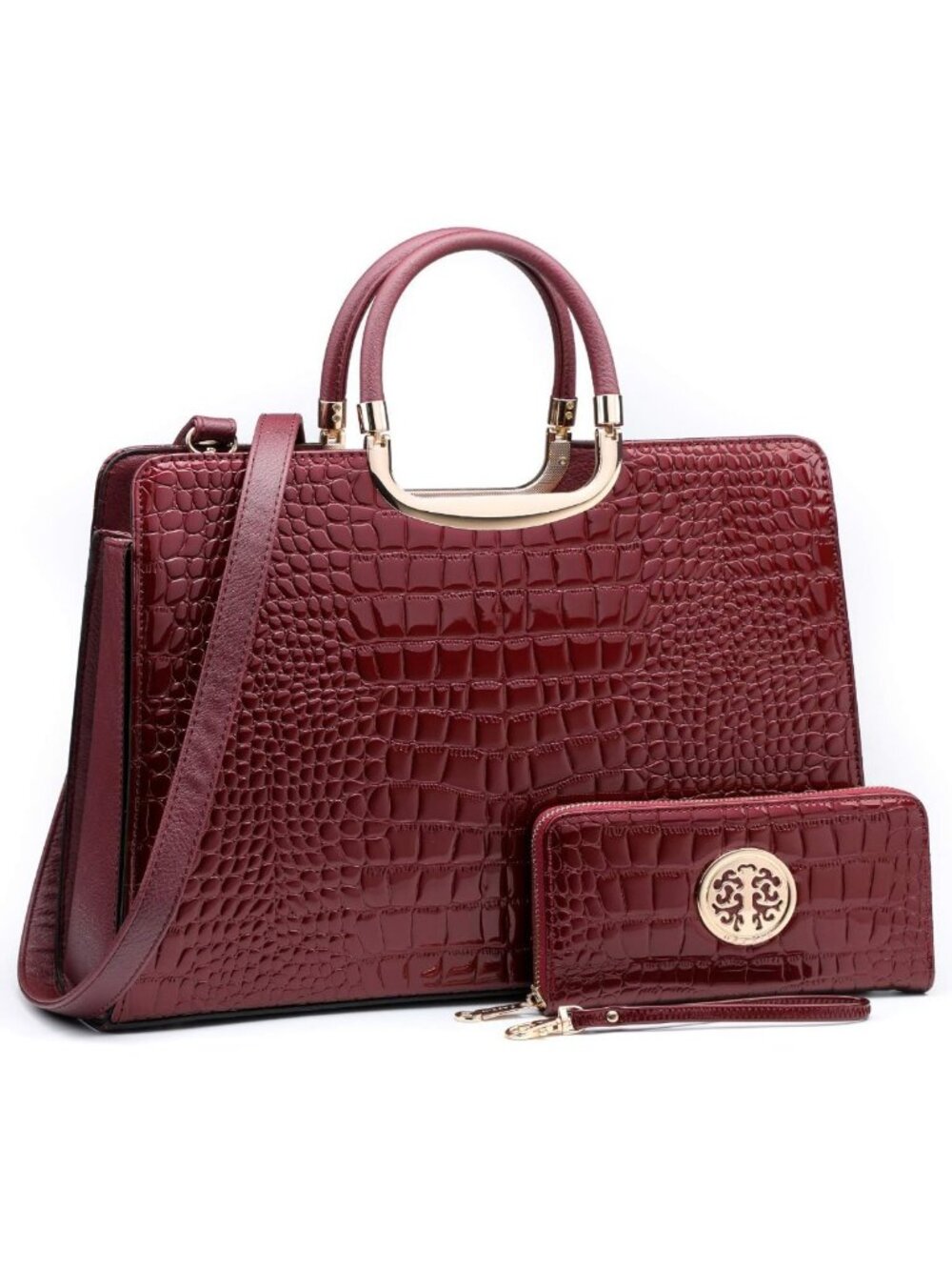Stylish Women's Tote Handbag with Matching Wallet - Versatile Satchel & Shoulder